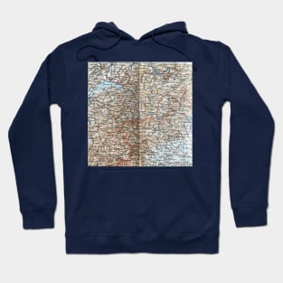 Where France, Italy and Switzerland Meet, 1800s map Hoodie